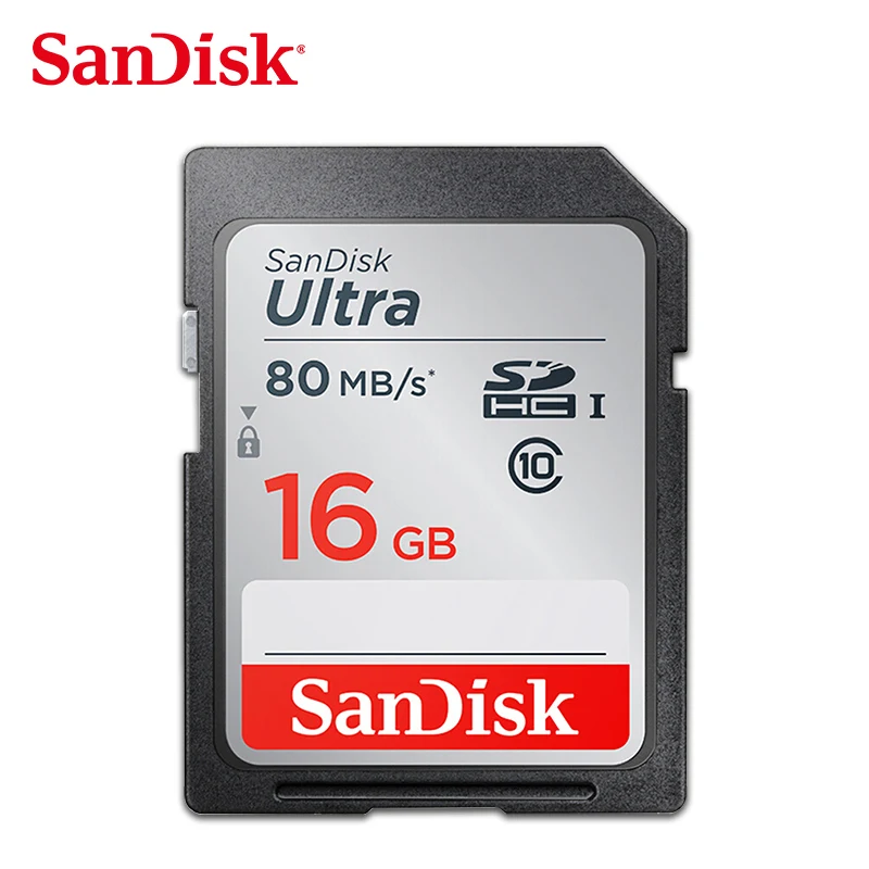 SanDisk SD карта 128 Гб 64 Гб 32 Гб 16 Гб microSDHC SDXC UHS-I карта памяти micro SD карта TF карта 80 МБ/с./с класс 10 U3 для камеры - Емкость: 16 ГБ