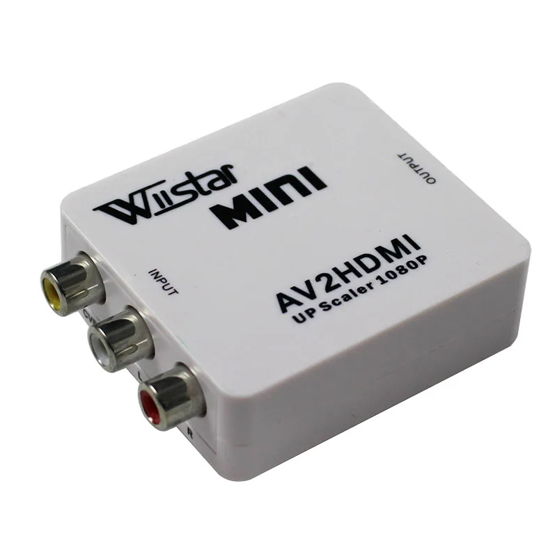 Wiistar Mini AV2HDMI Upscaler 1080P PS 2 DV Adpter AV RCA к HDMI видео конвертер адаптер