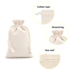 50pcs 100% Cotton Drawstring Bags Rustic Cotton Muslin Gift Bags Xmas Wedding Favors Sack Jewelry Packaging Bag Accept Customize ► Photo 2/6