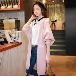 Оригинал 2018 бренд Весенняя Новинка свитер-пальто корейский Модный повседневный длинный вязаный кардиган женская обувь оптом