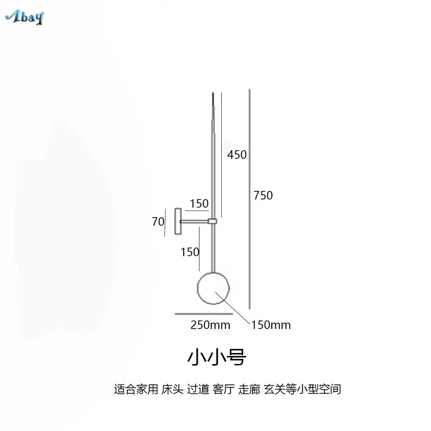 Постсовременный минималистичный настенный светильник с шариковой линией, бра для гостиной, спальни, арт-деко, прихожая, прикроватные настенные светильники
