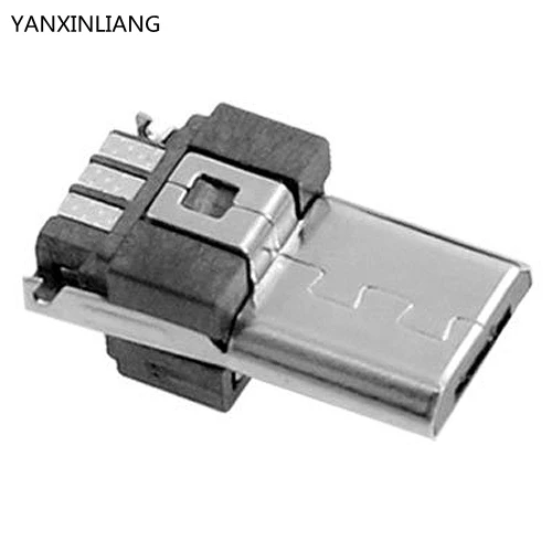 

10 Pcs Micro USB Type A Male 5 Pin Connectors Plug