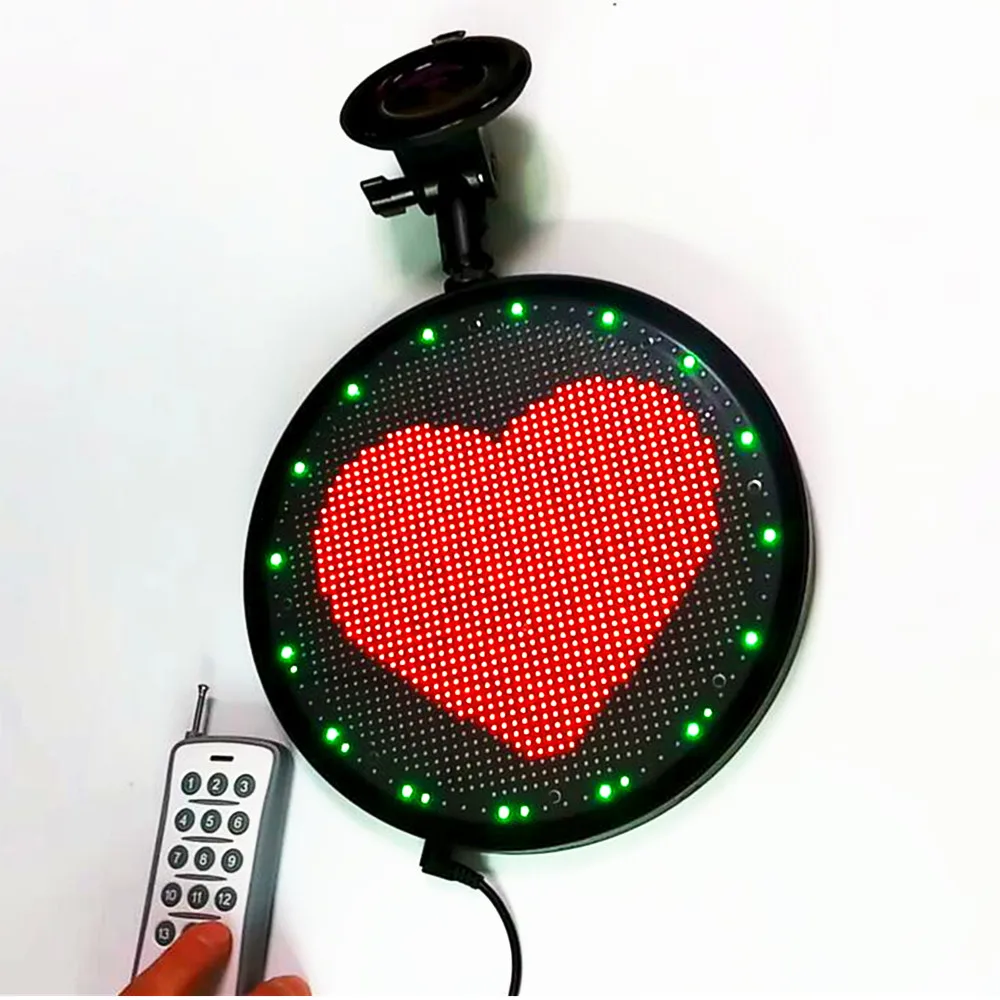 

8inch RGB WiFi Programmable Rolling ;LED Display Board for Personalized Car Window Animation Expressions or Safety Warning Sign
