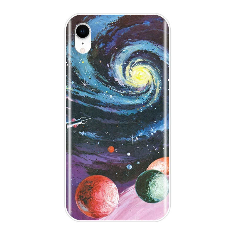 Мягкий силиконовый чехол для телефона iPhone X XR XS MAX 8 7 6 S задняя крышка с рисунком