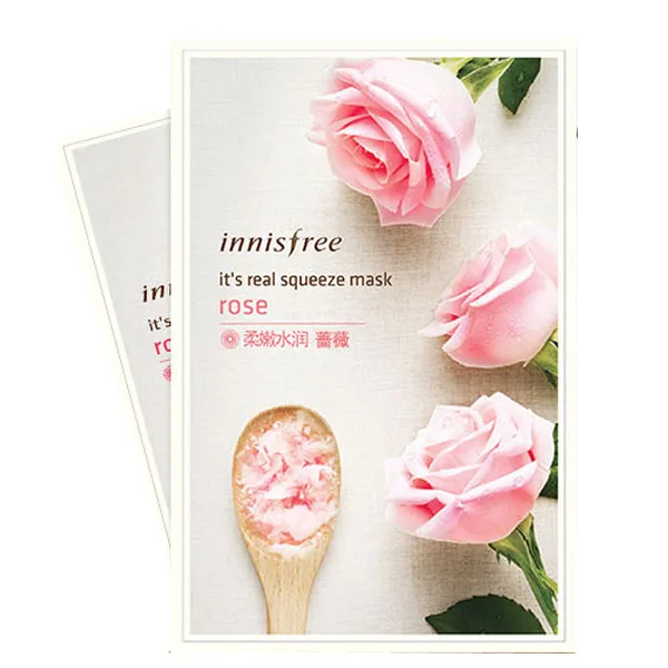 Innisfree It's Real Squeeze Mask увлажняющая маска с контролем жирности, Антивозрастная гладкая кожа, Корейская косметическая маска для лица