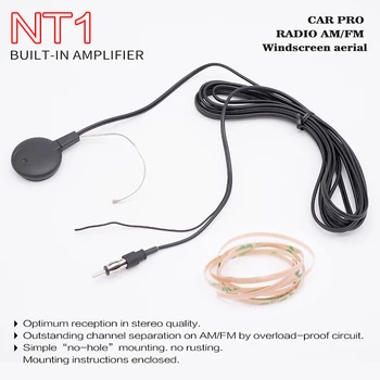 

Car Pro Radio AM/FM Windscreen Aerial Built-in Signal Amplifier Automotive Active Glass Patch Antennas Optimum Stereo Quality