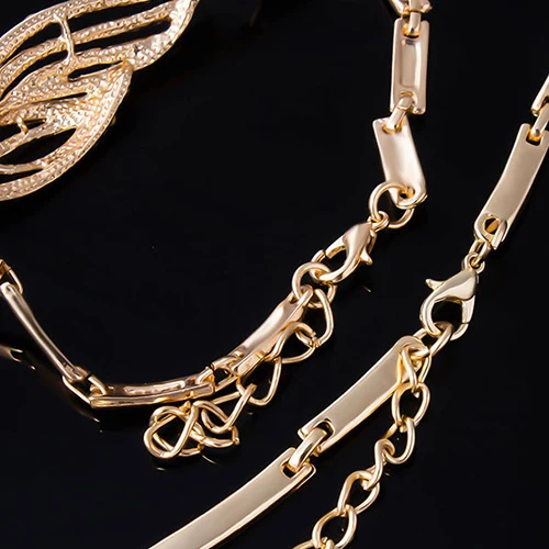 Wavy Rhinestone Gold Jewelry Sets 6 Wavy Rhinestone Gold Jewelry Sets 6