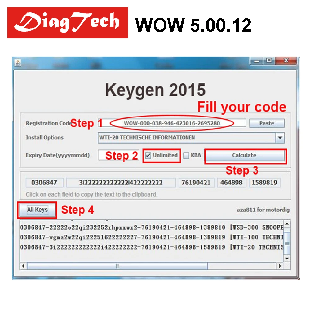 Новейший оригинальный WoW 5.00.12/WoW 5.00.8 Бесплатный Keygen WOW Snooper диагностический инструмент Поддержка нескольких языков для TCS CDP PRO WOW