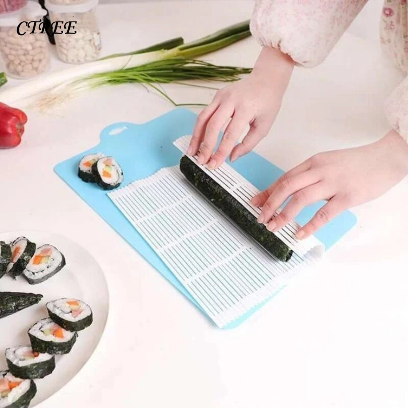 

CTREE 24*21.5CM Sushi Tool Rolling Mats Onigiri DIY Onigiri Rice Roller Chicken Roll Hand Maker Kitchen Sushi Maker Tools C86