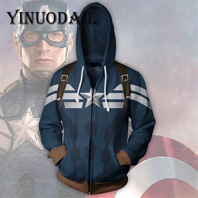 Fans Wear Captain America Hoodies - Captain America Zip Up Hoodie Fans Wear Captain America Hoodies - Captain America Zip Up Hoodie