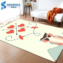Подарок на день Святого Валентина, декоративные коврики для спальни, модные Романтические ковры с сердцем, мягкие фланелевые домашние текстильные ковры для гостиной