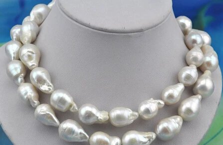 

xiuli 003522 33" baroque white reborn keshi pearl necklace