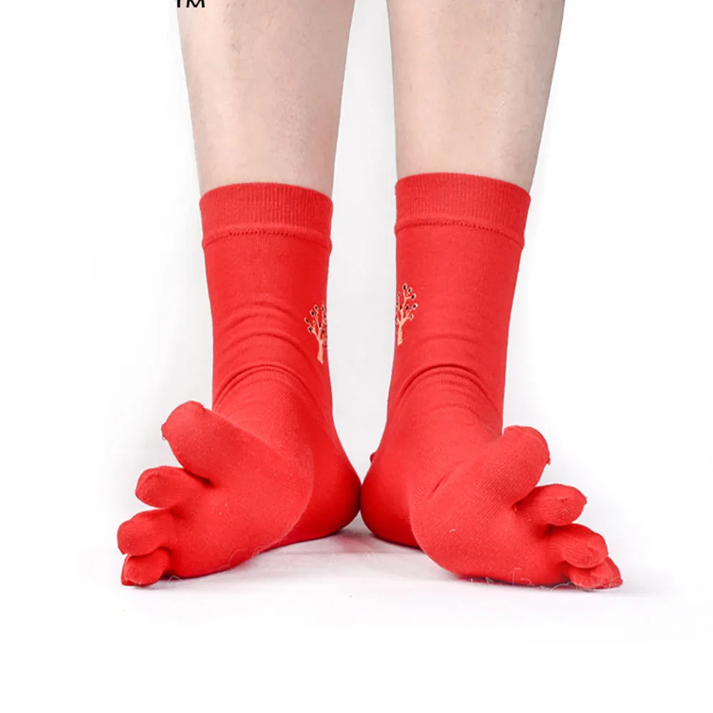 High quality Wedding socks red socks Breathable Embroider sock China