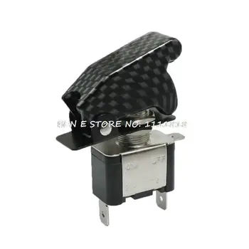 

20A 12V SPST On/Off Position 3 Pin Toggle Switch w Black Satety Cap