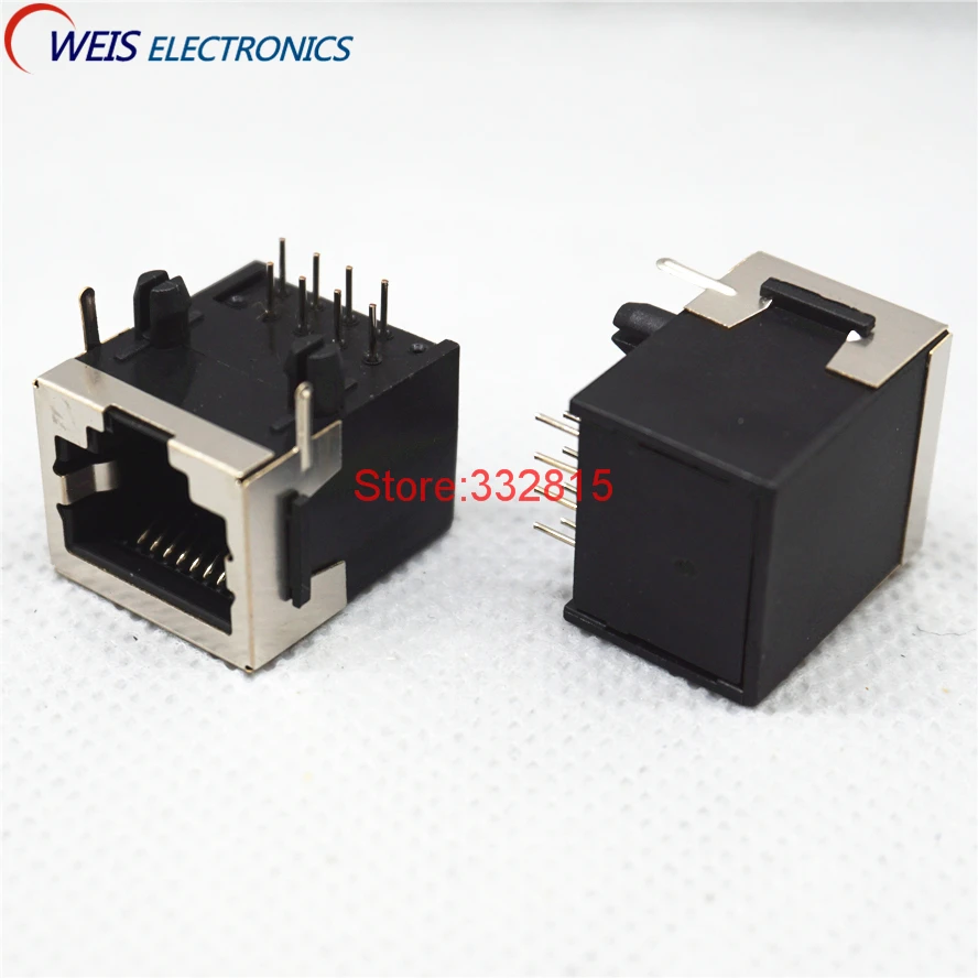 

10PCS Connectors RJ45 Socket 58 Half pack Network socket 90 degree Horizontal Curved foot 8 core Shield FREE SHIPPING
