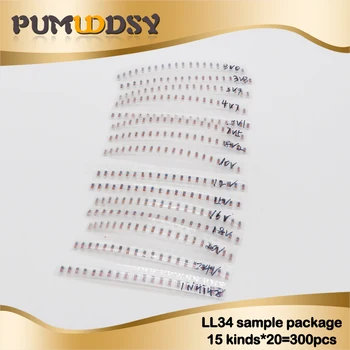 

30 values *10pcs=300pcs LL34 SMD Zener diode package 1/2W 2v-39v Assorted Kit