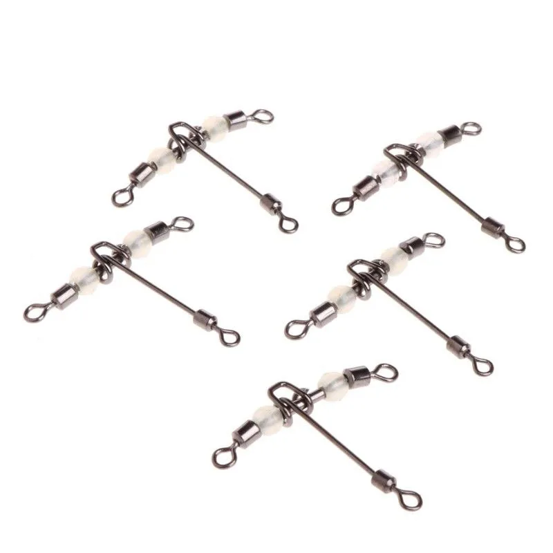 

5* Rolling Swivel With Luminous Beads Swivels Connector Stainless Steel Set Sale