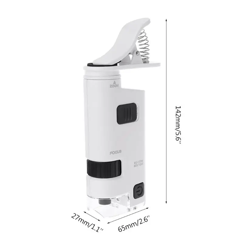 Цифровой Микроскоп USB Microscopio 80-120X светодиодный сотовый телефон клип-тип сотовый телефон микроскоп Лупа с светодиодный увеличитель лампы