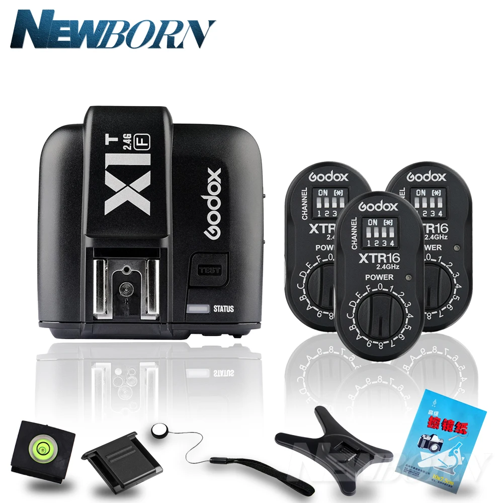 Вспышка Godox 3x XTR 16 Wireless 2 4G с управлением мощностью + Беспроводная вспышка speedttl для