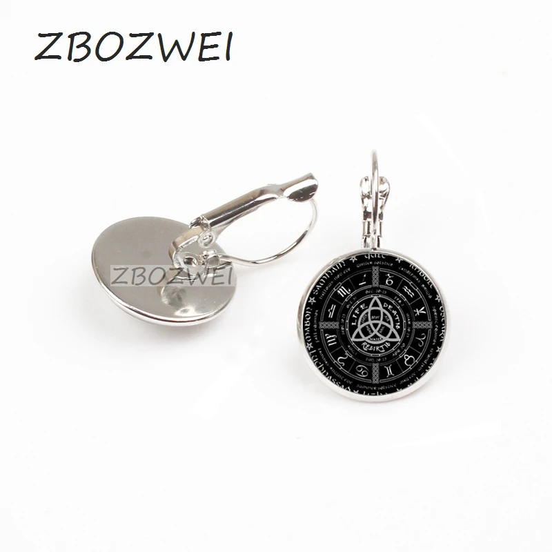 Новинка 2018 языческое колесо года ZBOZWEI серьги с пятиконечной подвеской круглые