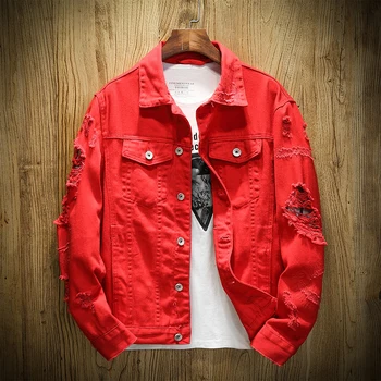 

Japanese Oversized Hole Loose Jacket Men Casual Soild Color Cotton Spring Autumn Overcoat Casaco Masculino Mens Clothes