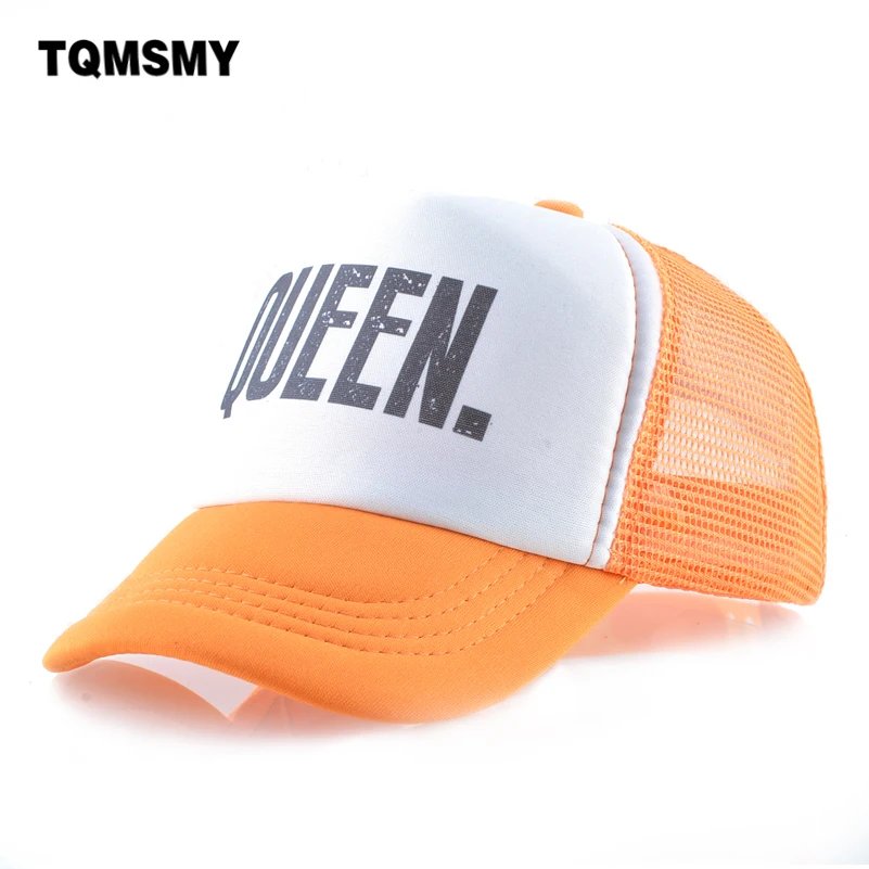 

Summer Breathable mesh Baseball Caps Girls queen Hat Boys king Snapback Cap Children Solid Color truck Bone kids Visor casquette