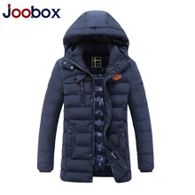 JOOBX бренд зимняя куртка для мужчин теплое утепленное пальто шляпа съемный хлопок мужские парки с капюшоном верхняя одежда jaqueta masculina 1288 лет