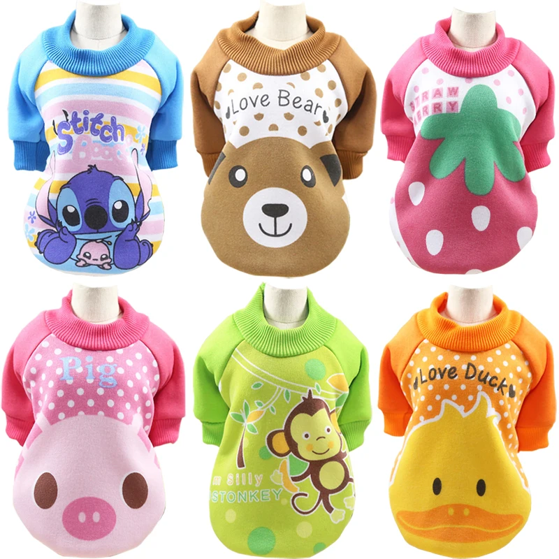 

Winter Warm Dog Clothes for Small Dogs Soft Cotton Cartoon Pet Cat Coat Jacket Puppy Clothing Chihuahua Pug Sweater Pet Products