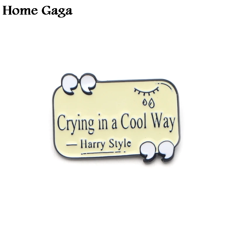 

Homegaga Letter crying in a cool way Zinc tie Funny Pins backpack clothes brooches for men women decoration badges medal D1431