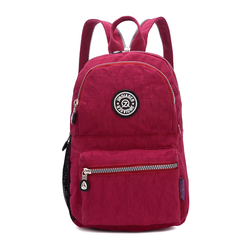 Нейлоновый женский рюкзак, однотонные школьные сумки для девочек-подростков, нейлоновые Водонепроницаемые рюкзаки, школьные сумки, женская сумка через плечо, цена в долларах - Цвет: grape purple