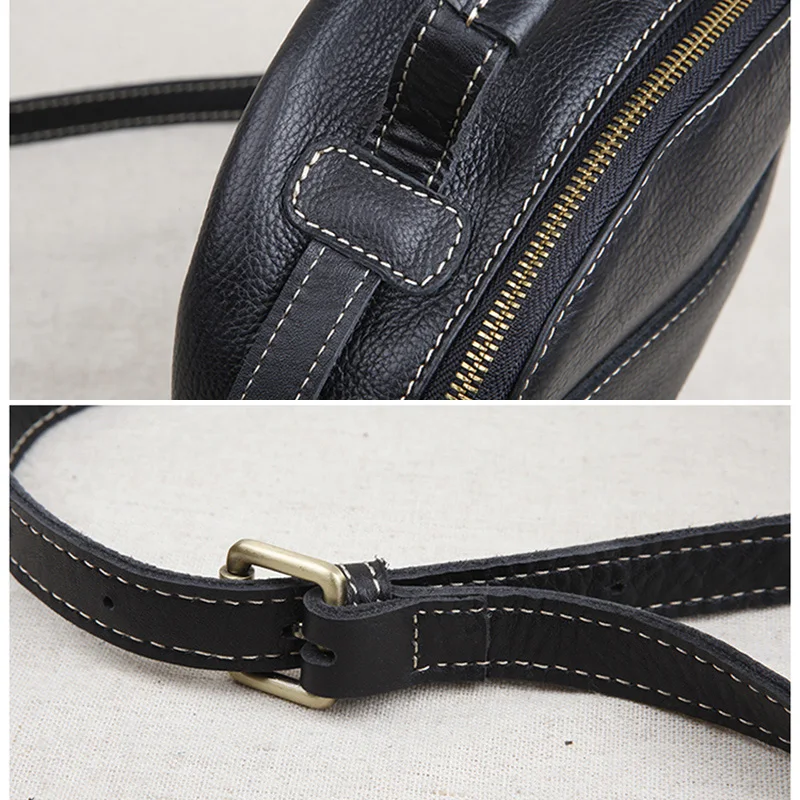 AETOO Leather mini women's bag, hand-held one-shoulder slanted bag, vintage literary leather bag