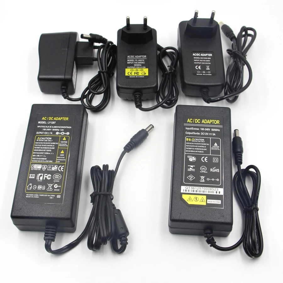 Светодиодный Мощность адаптер переменного тока 220V DC/DC 5V 12V 24V 1A 2A 3A 5A 6A 8A 10A светодиодный драйвер низкая Напряжение светодиодный трансформатор для Светодиодные ленты CCTV