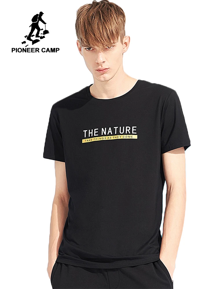 

Pioneer camp new short sleeve t shirt men brand clothing casual printed tshirt summer cotton stretch cool tees for men ADT801133