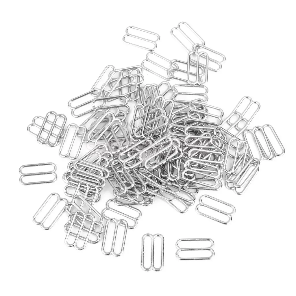 

SPMART 8-Shaped Lingerie Adjustable Sewing Bra Rings Buckles 14mm 100Pcs Silver