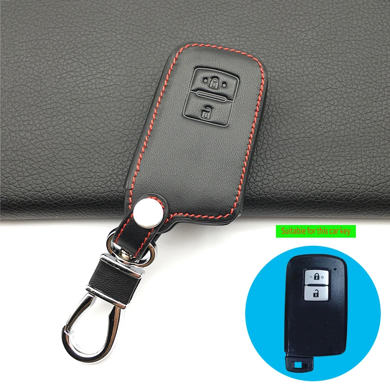  100% leather car key cover key case For Toyota Camry Highlander Corolla Prado REIZ Crown RAV4 Hilux