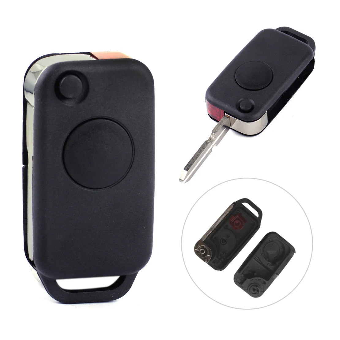 

CITALL High Quality Car 1 Button Flip Key Shell Case With Blade Replacement Fit For Mercedes Benz W168 W124 W202