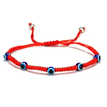 

Adjustable 3 Beads Turkish Blue Evil Eye Red String Thread Bracelet Lucky Rope Bracelet Couples Lovers Chakra Bracelets Jewelry