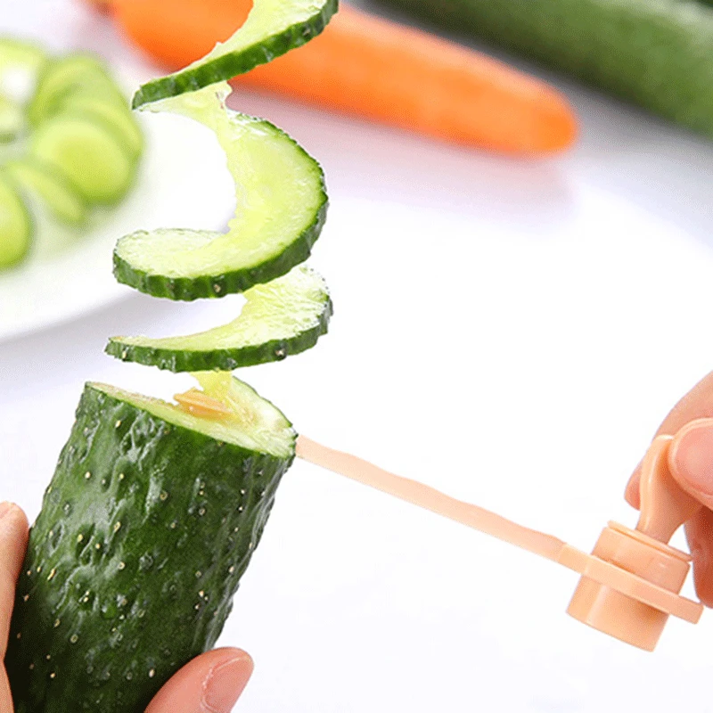 

High Quality Rotating Machine Manual Magic Roller Spiral Slicer Radish Potato Spiral Cutter Practical Kitchen Accessories