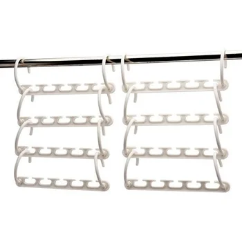 

8 pcs Space Saver Wonder Magic Clothes Hanger Rack Clothing Hook Organizer Set White