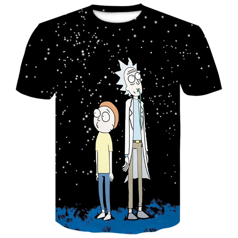

3D Print T-Shirt ricka and morty Short sleeve tshirt men's summe Casual breathabler Women Men Streetwear Summer funny tops