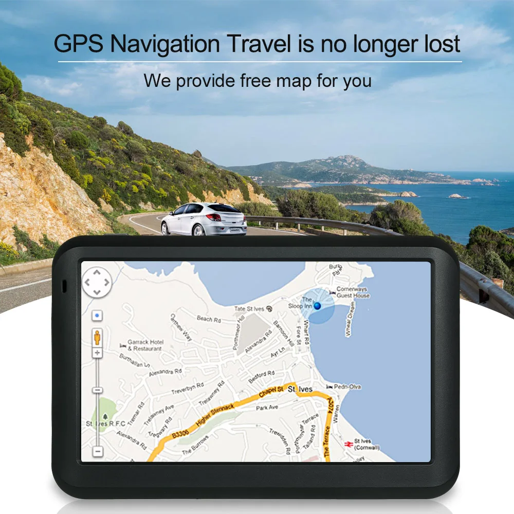 KKmoon 5-дюймовый автомобильный Портативный gps навигации 128 м 8 ГБ автомобильный навигатор с задней Поддержка карта HD Сенсорный экран FM видео плеер