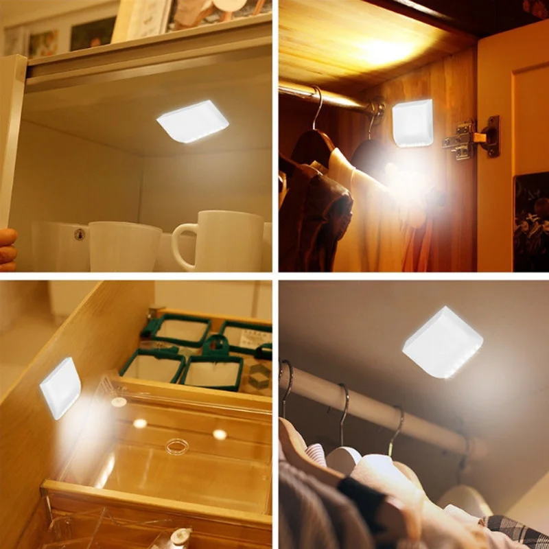 7 светодиодный светильник с датчиком, внутренняя петля, ночная лампа, шкаф, AA батарейный светильник, Кухонный Светильник ing