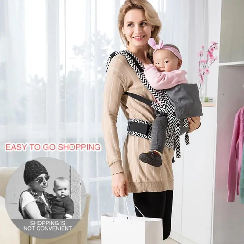 5-36M Newborn Baby Front Facing Carrier Infant Sling Backpack Back H-shape Kids Pouch Wrap Carrier with Large storage Bag
