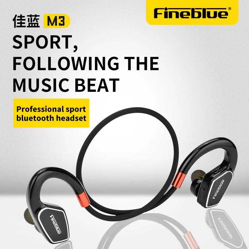 Fineblue M3 Бег Спорт Bluetooth наушники Handsfree спортивные наушники с микрофоном для мобильного телефона fone de ouvido