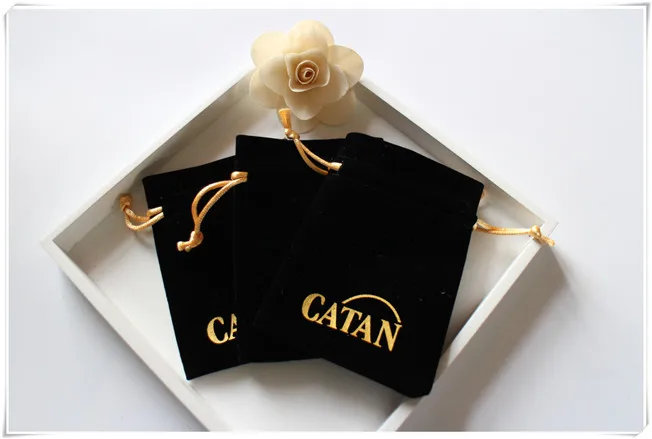 

black Velvet bag customized gold Logo velvet Gift Bags velvet jewellry drawing Pouch