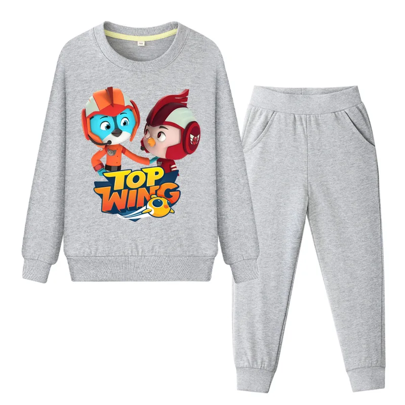 Top Wing Cartoon Tracksuits For Kids Clothing Sets Children Spring Autumn Sports Clothes Suit Boy Girls Pullover Coat Set DY101 (5)