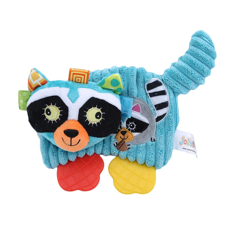 Детские милые игрушечный плюшевый Лев детские мягкие, мягкая игрушка комфорт полотенца с музыкальная открытка и прорезыватель Playmate - Цвет: Raccoon