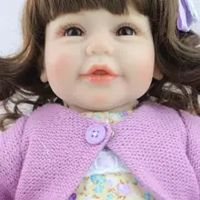 Прекрасный 52 см настоящая девочка куклы игрушка/reborn Реалистичная кукла-младенец brinquedos детские игрушки подарок на день рождения