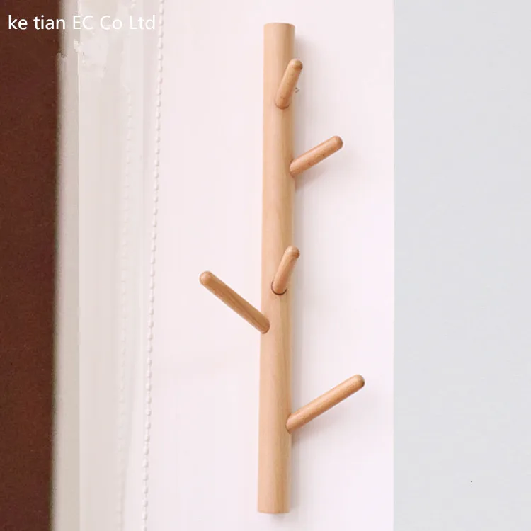 Буковые вешалки скандинавские минималистичные креативные деревянные настенные крючки для спальни гостиной украшения настенные вешалки для одежды