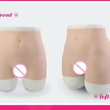 Трансвестит силиконовые штаны с искусственной проникающей поддельные Вагина трансгендерный реалистичный транссексуал нижнее белье Drag queen